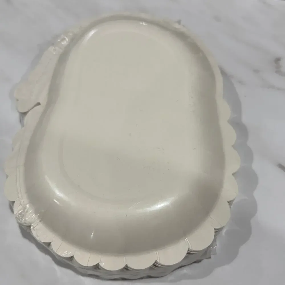 50 Pcs, Christmas Holiday Disposable Santa Paper Plates, Party Tableware